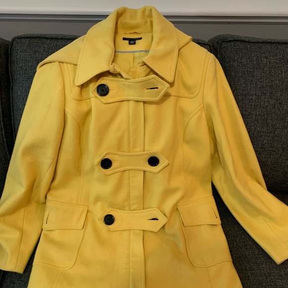 Yellow Tommy Hilfiger pea coat - Picture 1 of 5